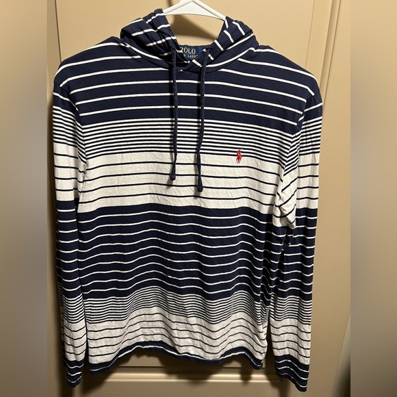 Polo Ralph Lauren Lightweight Striped Hooded Top XS - Picture 1 of 4